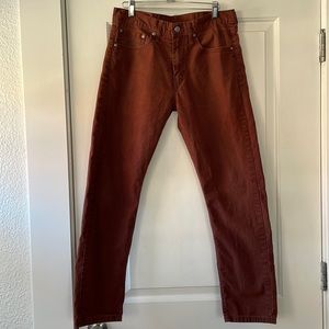 Levi Strauss mens 508 rust color jean